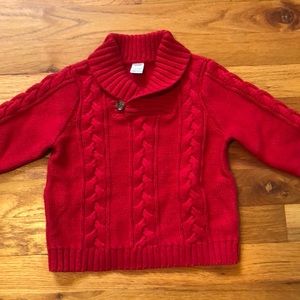 NWOT Old Navy red toddler sweater, 18-24 months
